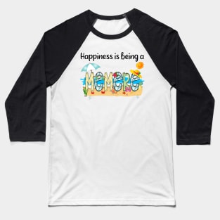 Happiness Is Being A Memere Summer Beach Happy Mother's Day Baseball T-Shirt